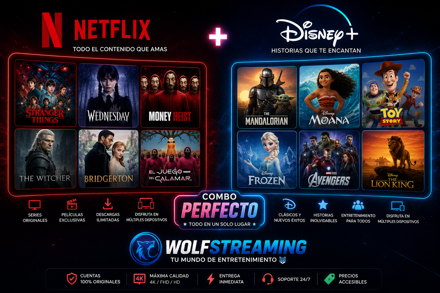 🎮 Netflix + Disney 🔥