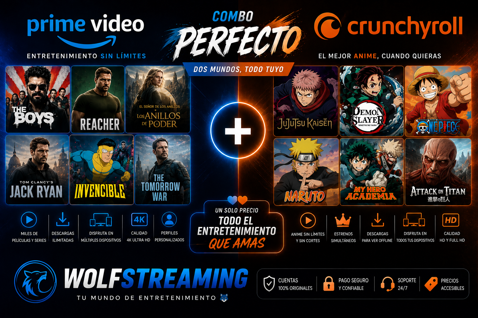 🎬 Prime Video + Crunchyroll 🍿